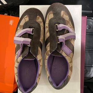 Coach vintage shoes with purple straps - worn